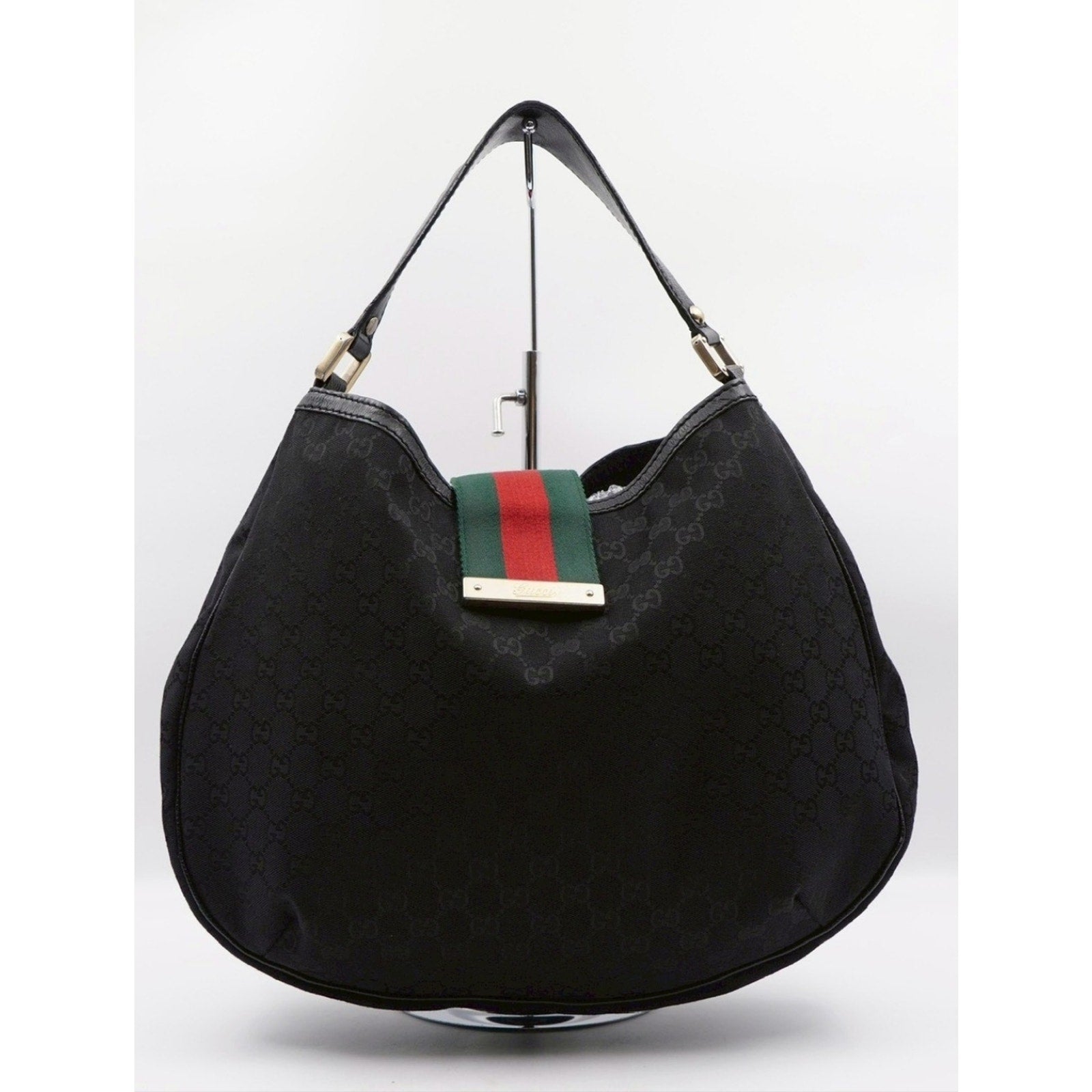 CH11 💗 Gucci GG Canvas Web New Ladies Hobo Bag