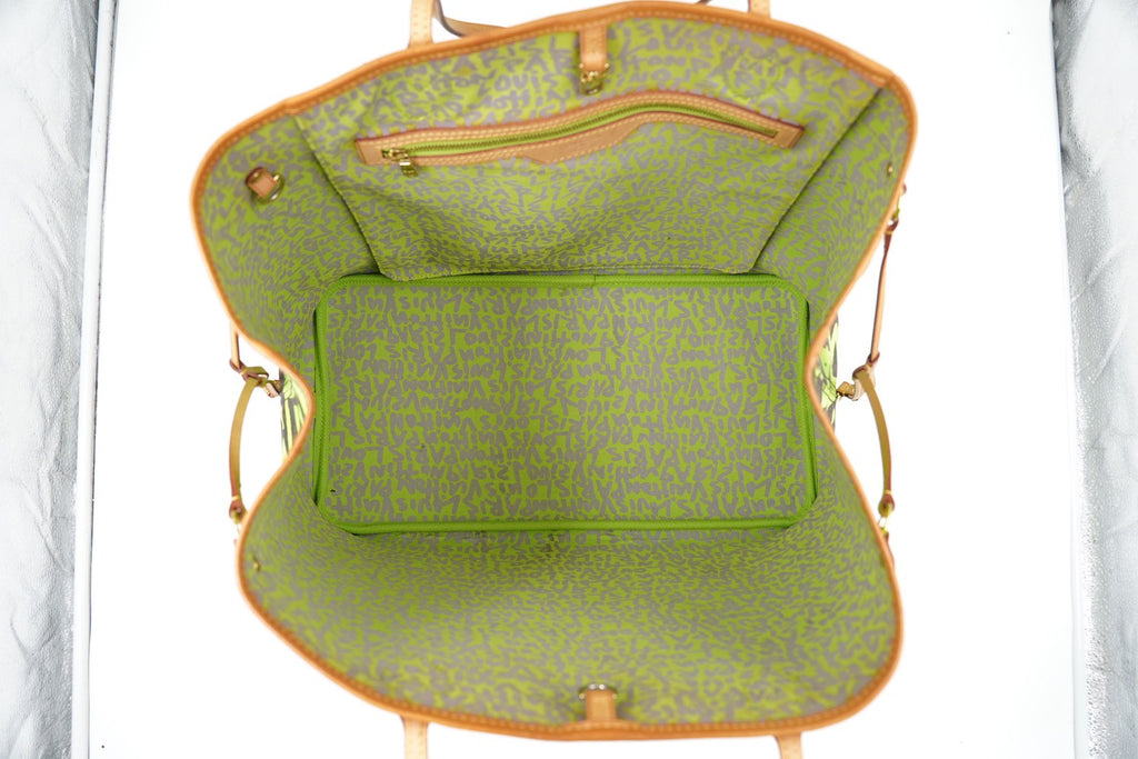 CM01 💗 Louis Vuitton Monogram Graffiti Neverfull GM Green